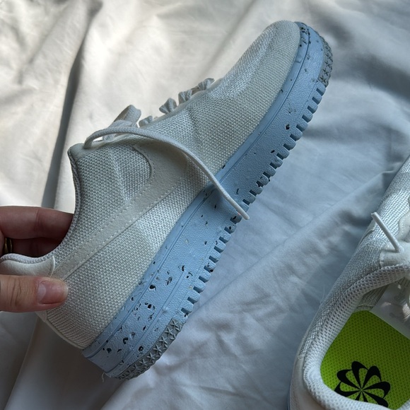 Nike Air Force 1 Crater Flyknit Basketball Shoes White/Photon Dust Size 8.5 - Picture 11 of 16